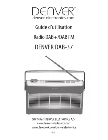 DAB-37GREY | DAB-37RED | Denver DAB-37BLUE DAB  & FM radio Manuel utilisateur | Fixfr