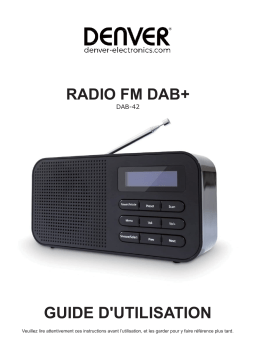 Denver DAB-42 DAB  digital radio and also built-in FM radio Manuel utilisateur