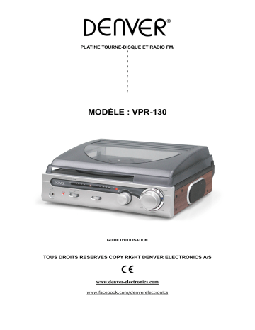 Denver VPR-130 Retro turntable Manuel utilisateur | Fixfr