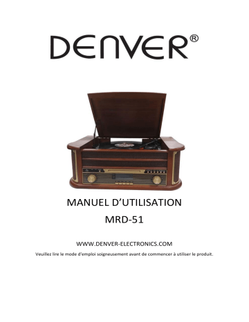 Denver MRD-51 Retro wooden music center Manuel utilisateur | Fixfr