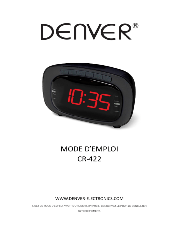 Denver CR-422 PLL FM Clockradio Manuel utilisateur | Fixfr