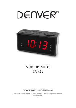 Denver CR-421 PLL FM Clockradio Manuel utilisateur