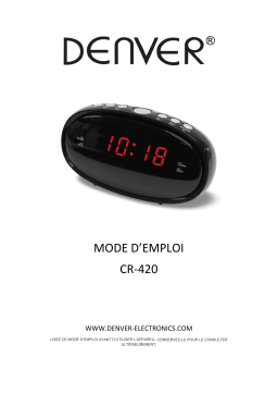 Denver CR-420 PLL FM Clockradio Manuel utilisateur