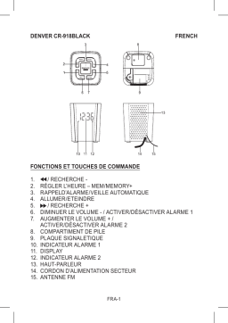 Denver CR-918BLACK Clockradio Manuel utilisateur