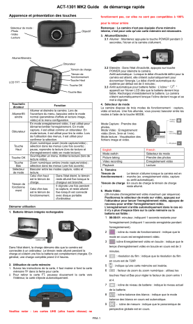 Denver ACT-1301MK2 HD action cam Manuel utilisateur | Fixfr