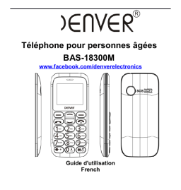 Denver BAS-18300M Senior phone Manuel utilisateur