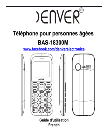 Denver BAS-18300M Senior phone Manuel utilisateur | Fixfr