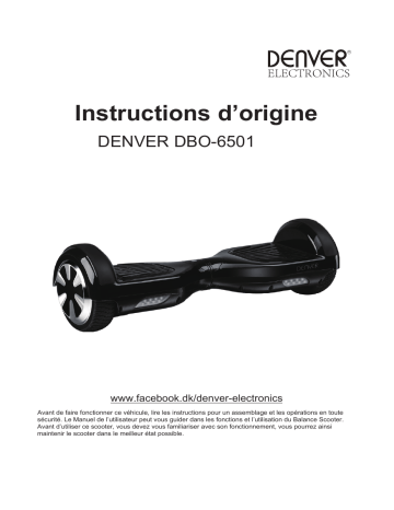 Denver DBO-6501BLACKMK2 Balance scooter Manuel utilisateur | Fixfr