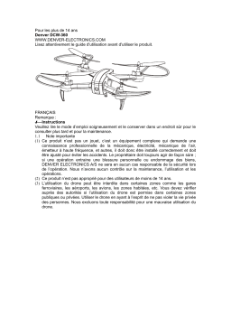 Denver DCW-360 2.4GHz Wi-Fi drone Manuel utilisateur