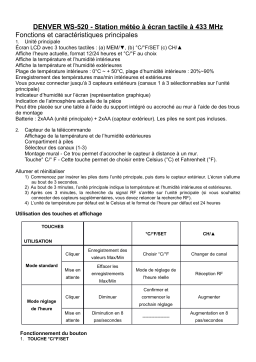 Denver WS-520 Weather station Manuel utilisateur