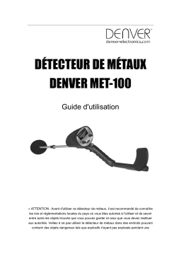 Denver MET-100 Metal detector in lightweight material Manuel utilisateur
