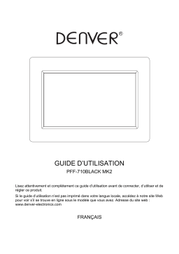 Denver PFF-710BLACK 7” digital Wi-Fi photoframe Manuel utilisateur