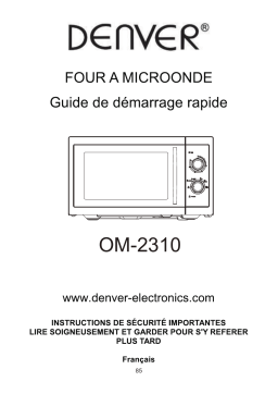 Denver OM-2310 23L Microwave oven Manuel utilisateur