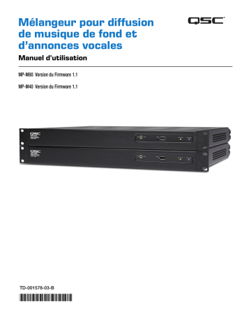 QSC MP-M40 Manuel utilisateur | Fixfr