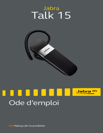 Jabra Talk 15 Manuel utilisateur | Fixfr
