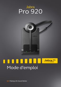 Jabra Pro 920 Duo Manuel utilisateur