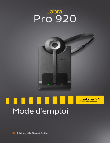 Jabra Pro 920 Duo Manuel utilisateur | Fixfr