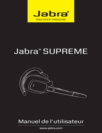 Jabra Supreme  (Driver Edition) Manuel utilisateur | Fixfr