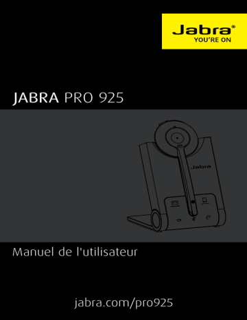 Pro 900 Duo / Mono | PRO 925 Dual Connectivity | Jabra PRO 925 Manuel utilisateur | Fixfr