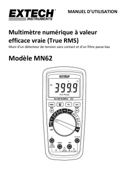 Extech Instruments MN62-K True RMS Multimeter Manuel utilisateur