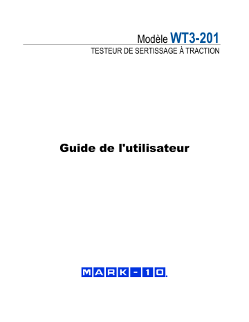 MARK-10 Model WT3-201 Manual Wire Crimp Pull Tester Manuel utilisateur | Fixfr