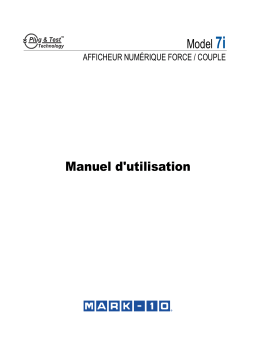 MARK-10 Model 7i Force/Torque Indicator Manuel utilisateur