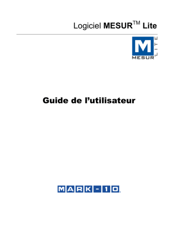 MARK-10 MESUR Lite Software Manuel utilisateur | Fixfr