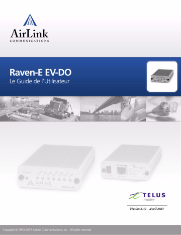 AirLink RAVEN-E EV-DO Manuel utilisateur | Fixfr