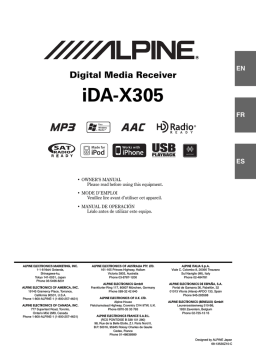 Alpine IDA-X305 Manuel utilisateur