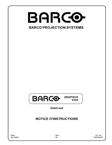 Barco R9001440 Manuel utilisateur | Fixfr