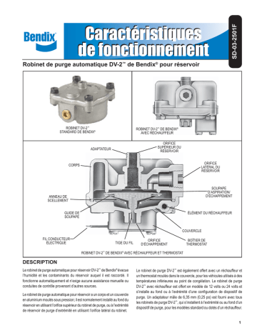 BENDIX BW1457F Manuel utilisateur | Fixfr