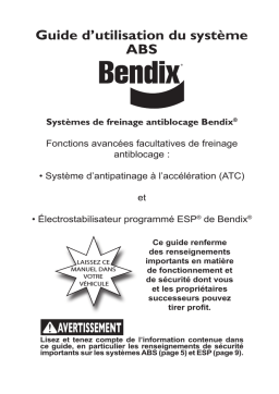 BENDIX BW2489F Manuel utilisateur