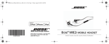 Bose Furnace AM331087 Manuel utilisateur | Fixfr
