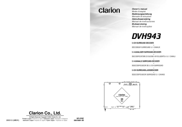 Clarion 5.1CH Manuel utilisateur | Fixfr