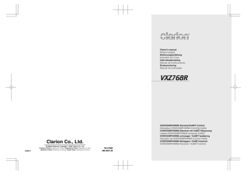 Clarion DVD/CD/MP3/WMA Manuel utilisateur | Fixfr