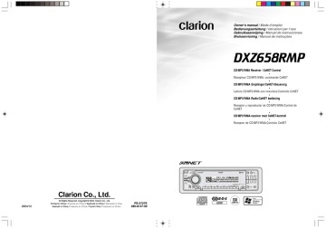 Clarion DXZ658RMP Manuel utilisateur | Fixfr