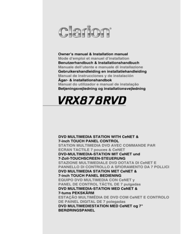 Clarion VRX878RVD Manuel utilisateur | Fixfr