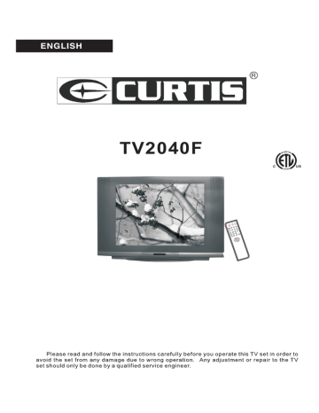 Curtis TV2040F Manuel utilisateur | Fixfr