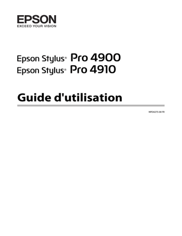 Epson STYLUS PRO 4910 Manuel utilisateur | Fixfr