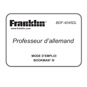 Franklin BDF-4045DL Manuel utilisateur | Fixfr