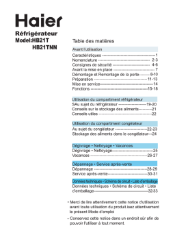 Haier HB21T Manuel utilisateur