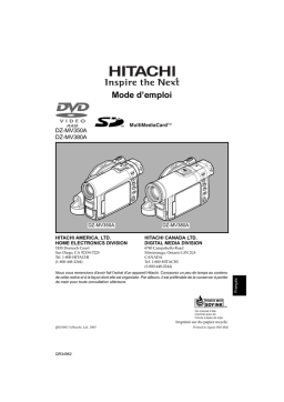 Hitachi FRANAIS DZ-MV380A Manuel utilisateur