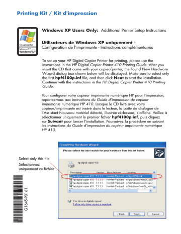 HP 410 Manuel utilisateur | Fixfr