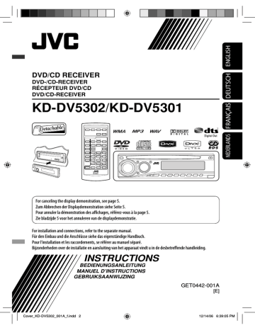 JVC KD-DV5301 Manuel utilisateur | Fixfr