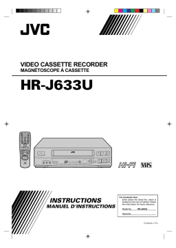 JVC HR-J633U Manuel utilisateur