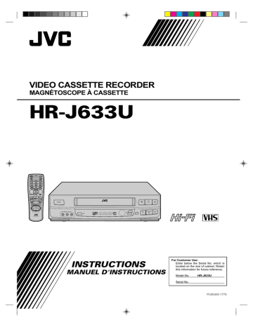JVC HR-J633U Manuel utilisateur | Fixfr