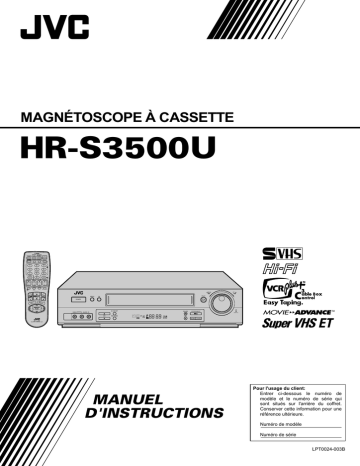 JVC HR-S3500U Manuel utilisateur | Fixfr