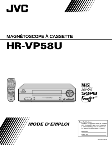 JVC HR-VP58U Manuel utilisateur | Fixfr