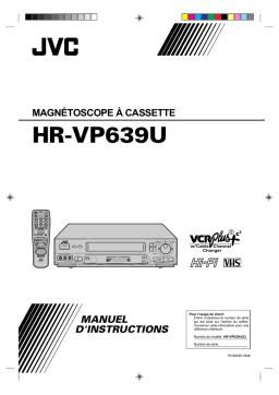 JVC HR-VP639U Manuel utilisateur