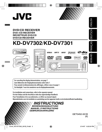 JVC KD-DV7302 Manuel utilisateur | Fixfr